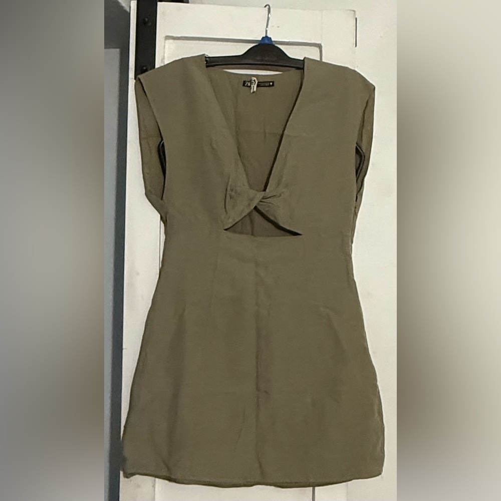 Zara Olive Green Mini Dress